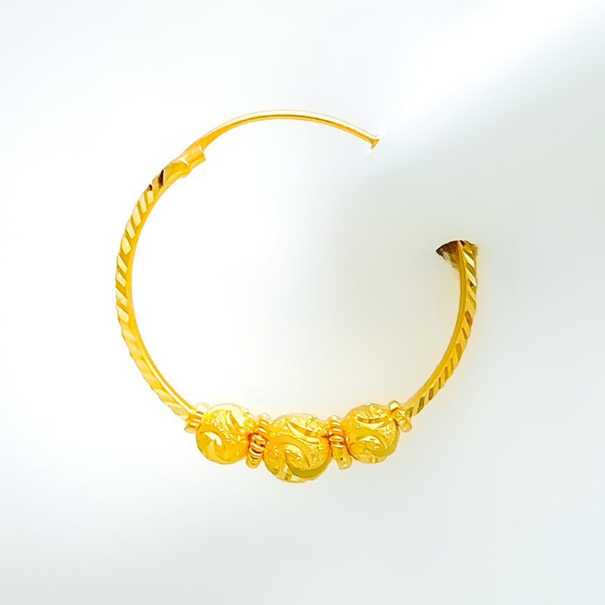 20k Yellow Gold Hoop Bali Earrings, Handmade Yellow Gold Earrings for  Women, Valentine Day Gift, Simple Design Indian Gold Earrings - Etsy